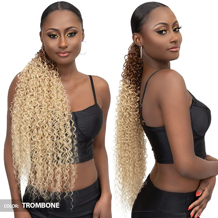 Janet Collection Remy Illusion Ponytail - WATER WAVE 32" - Image 2