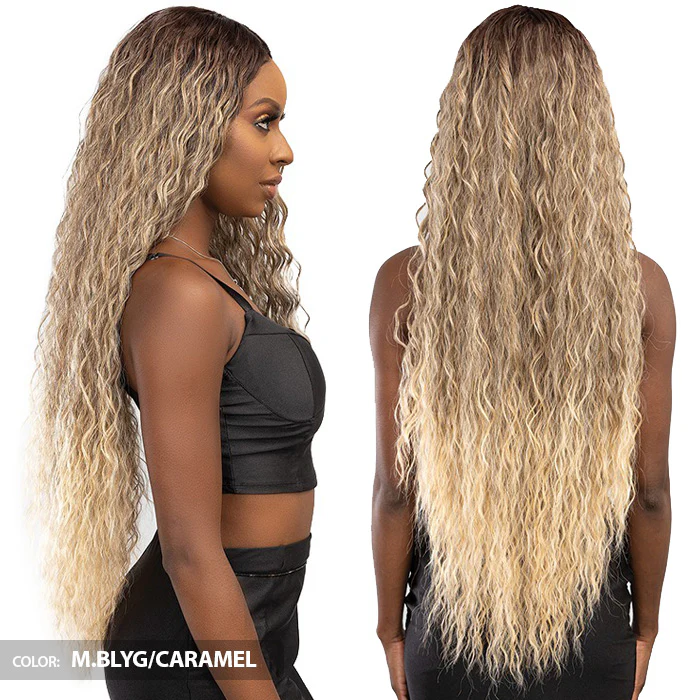 Janet Collection Remy Illusion X-Long Human Hair Mix HD Lace Wig - EFUA - Image 4