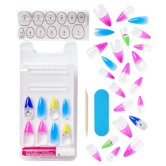 Kiss Gel Fantasy Translucent Nails 28PCS - JELLY GLOW KGFJ06 - Image 2