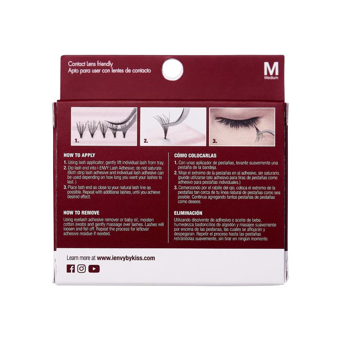 Kiss i-envy Individual Eyelashes - ULTRA BLACK MEDIUM MULTI PACK KPEM02UB - Image 4