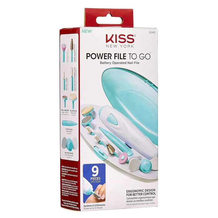 Kiss New York Battery Operated Nail File 9 Pieces - POWER FILE TO GO - Image 3