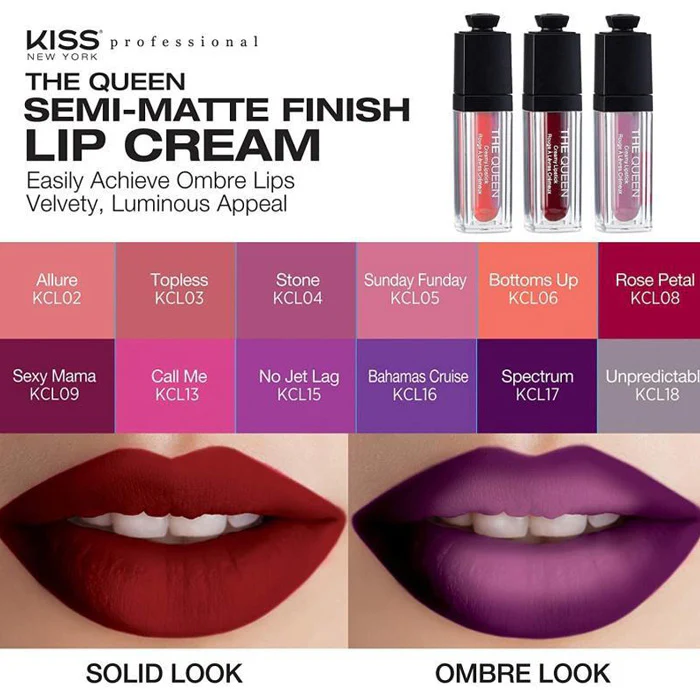 Kiss New York Professional THE QUEEN CREAMY LIPSTICK - Image 11