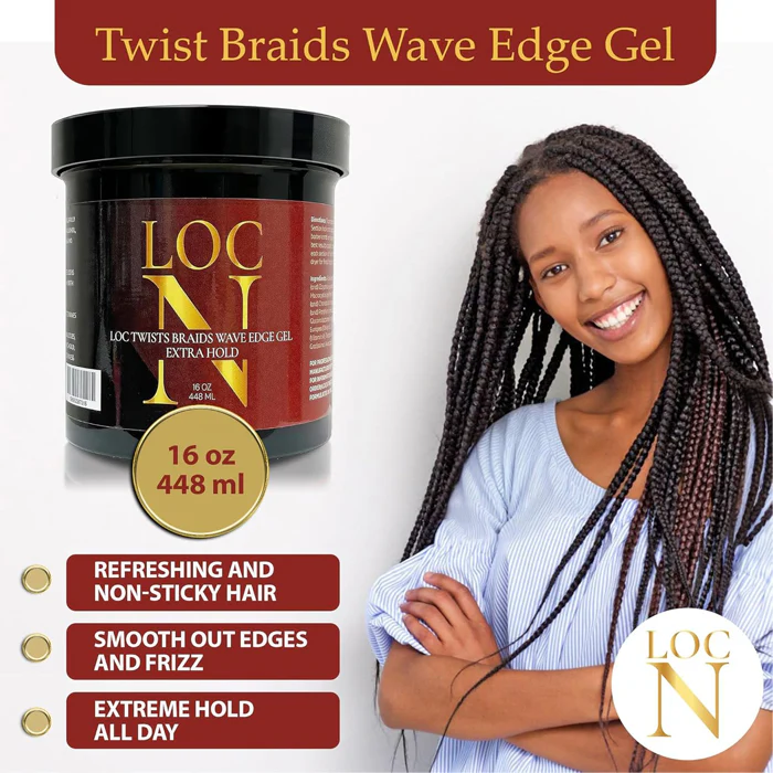 LOC N Twists Braids Wave Edge Gel 16oz - EXTRA HOLD - Image 3