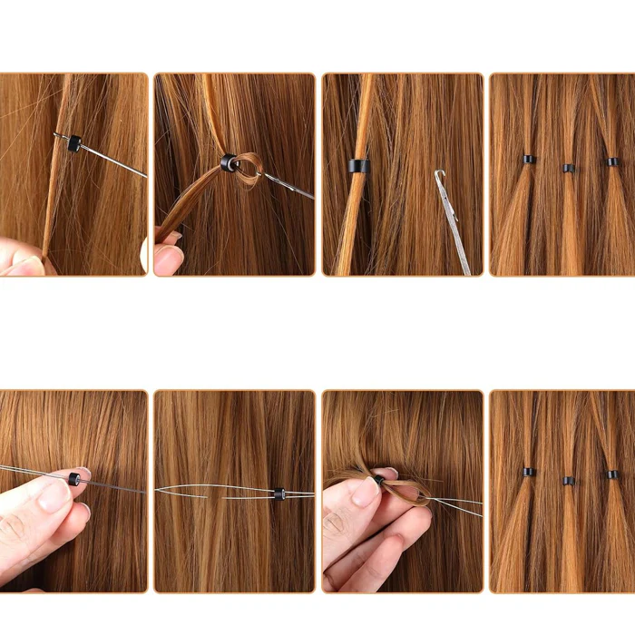 Eve Premium Extension Links - SILICONE TYPE MICRO RINGS 200 PCS (5/3/3 mm) - Image 3