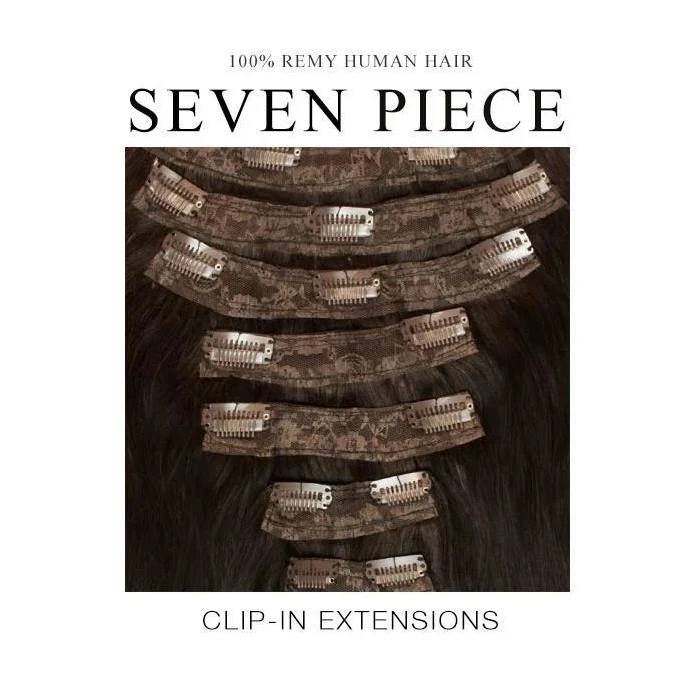 Lord & Cliff Seven Pieces 100% Remi Human Hair Clip-In Extension Weave - 7PCS STRAIGHT 14/18" - Image 4