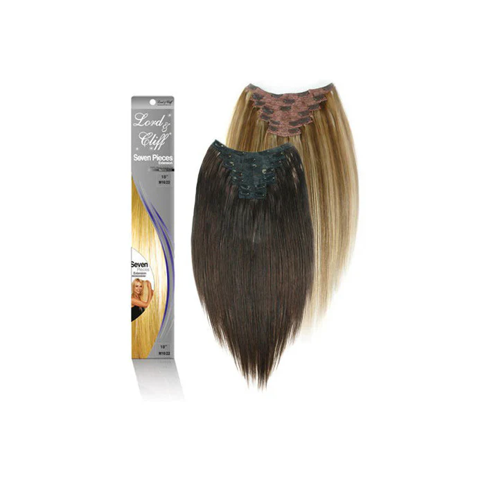 Lord & Cliff Seven Pieces 100% Remi Human Hair Clip-In Extension Weave - 7PCS STRAIGHT 14/18" - Image 5