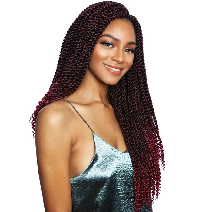 Mane Concept Afri Naptural Crochet Loop Pre-Stretched Braid - SB308 3X COILY ENDS SENEGAL TWIST 18" - Image 2