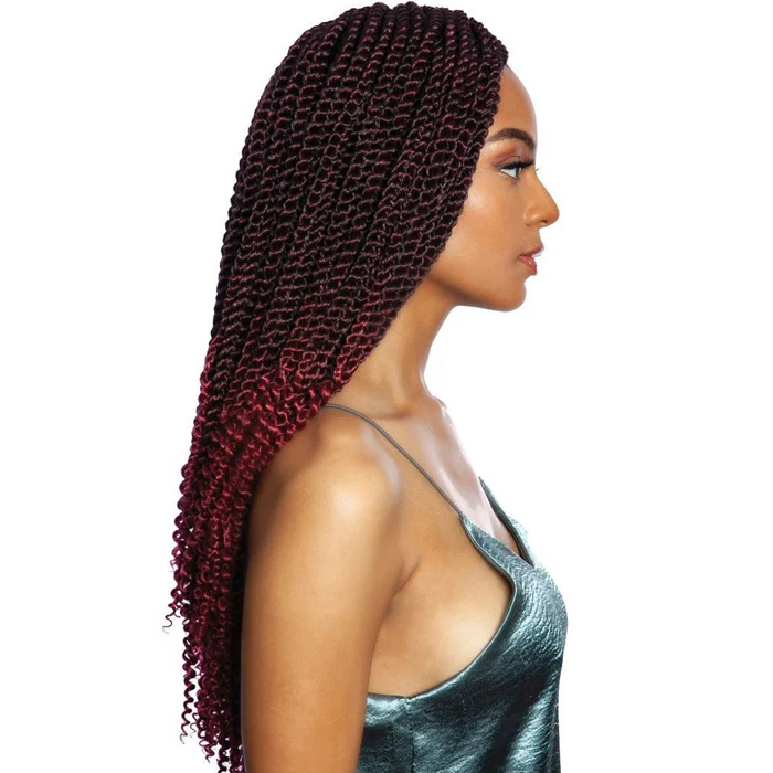 Mane Concept Afri Naptural Crochet Loop Pre-Stretched Braid - SB308 3X COILY ENDS SENEGAL TWIST 18" - Image 3