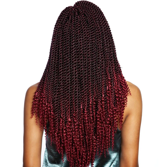 Mane Concept Afri Naptural Crochet Loop Pre-Stretched Braid - SB308 3X COILY ENDS SENEGAL TWIST 18" - Image 4
