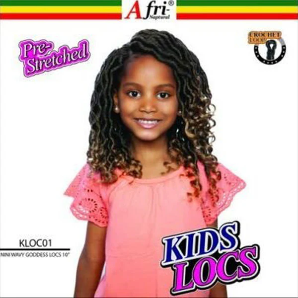 Mane Concept Afri Naptural Kids Locs Crochet Braid - KLOC01 NINI WAVY GODDESS LOCS 10" - Image 5