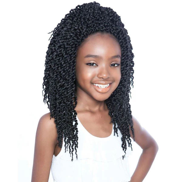 Mane Concept Afri Naptural Pre-Looped Crochet Braid - KIDS ROCK 3D CUBIC TWIST 12" - Image 2