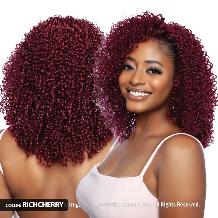 Mane Concept Brown Sugar Coat Human Hair Blend Half Wig - BSSC102 SUGAR 02 - Image 2