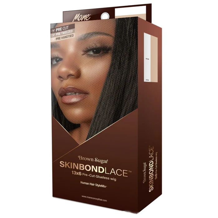 Mane Concept Brown Sugar SkinBond Lace Glueless Pre-Cut 13x6 HD Lace Front Wig - BSSB210 13x6 GLUELESS 06 - Image 4