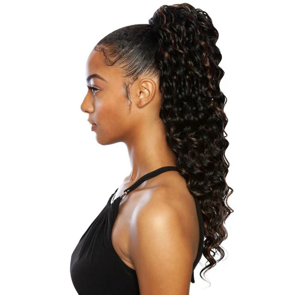 Mane Concept Human Hair StyleMix Brazilian Mega Wrap & Tie Ponytail - MBWNT02 DEEP WAVE 24 INCH - Image 3