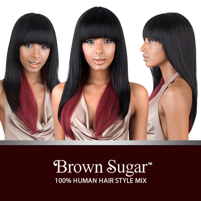 Mane Concept Isis Brown Sugar Human Hair Blend Full Wig - BS103 - Image 4