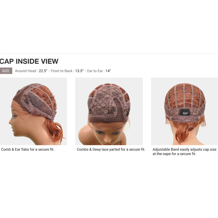 Mane Concept Isis Brown Sugar Soft Swiss Lace Deep Part Front Wig - BS206 - Human Hair Blend - Image 5