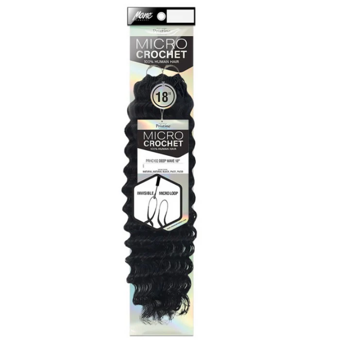 Mane Concept Pristine Micro Crochet 100% Human Hair Pre-Looped Braid - PRHC106 / PRHC102 DEEP WAVE 14/18" - Image 2