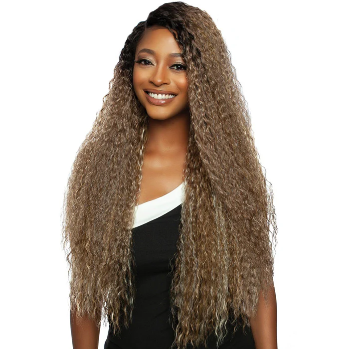 Mane Concept Red Carpet Synthetic Hair 5" Deep Parting HD Wet Wave Lace Front Wig - RCHW208-LEMON