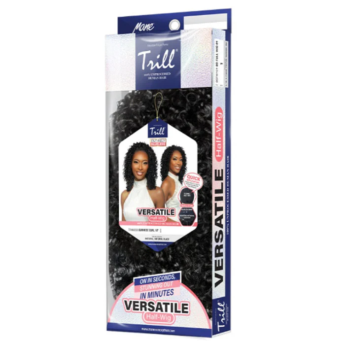 Mane Concept Trill 100% Unprocessed Human Hair Versatile Half Wig - TRHW208 BURMESE CURL 18" - Image 5
