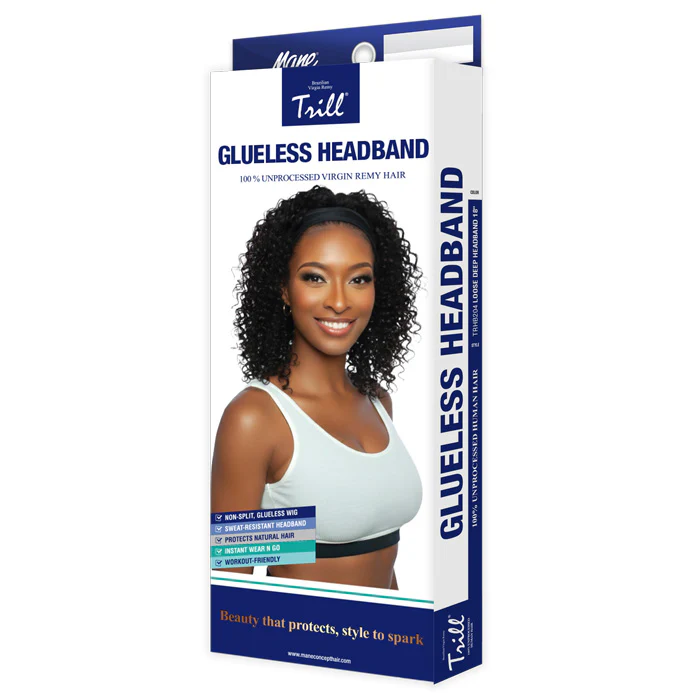 Mane Concept Trill 100% Unprocessed Virgin Remy Hair Glueless Headband Wig - TRHB208 WATER WAVE 18" - Image 4