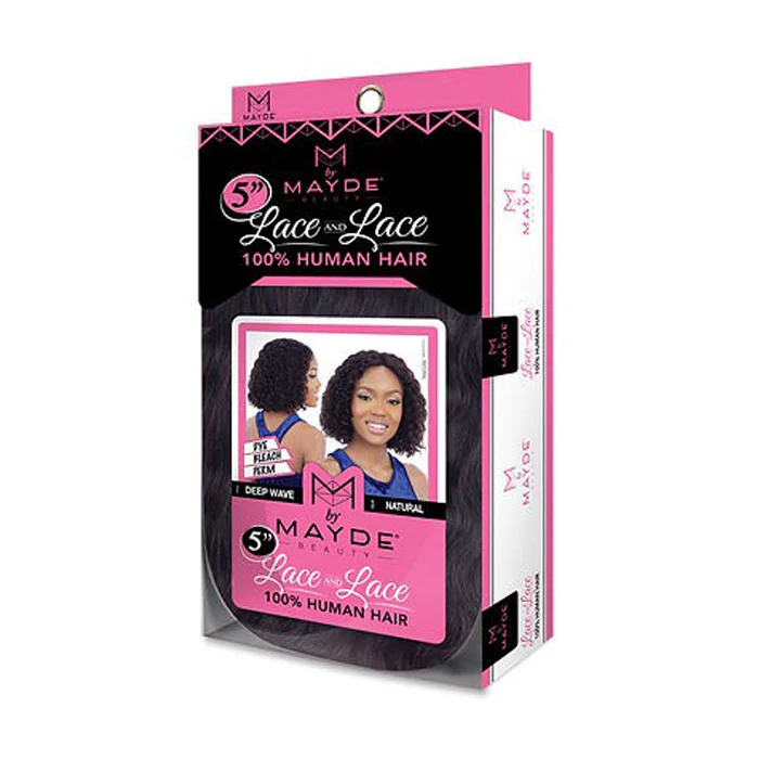 Mayde Beauty 100% Human Hair 5" Lace and Lace Front Wig - DEEP WAVE - Image 3