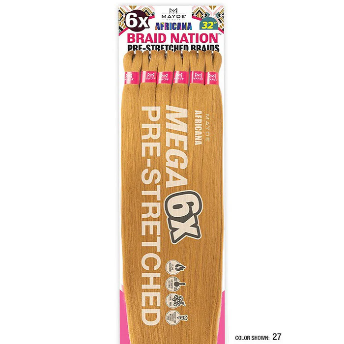 Mayde Beauty Africana Pre-Stretched Braid - 6X BRAID NATION 32" - Image 5