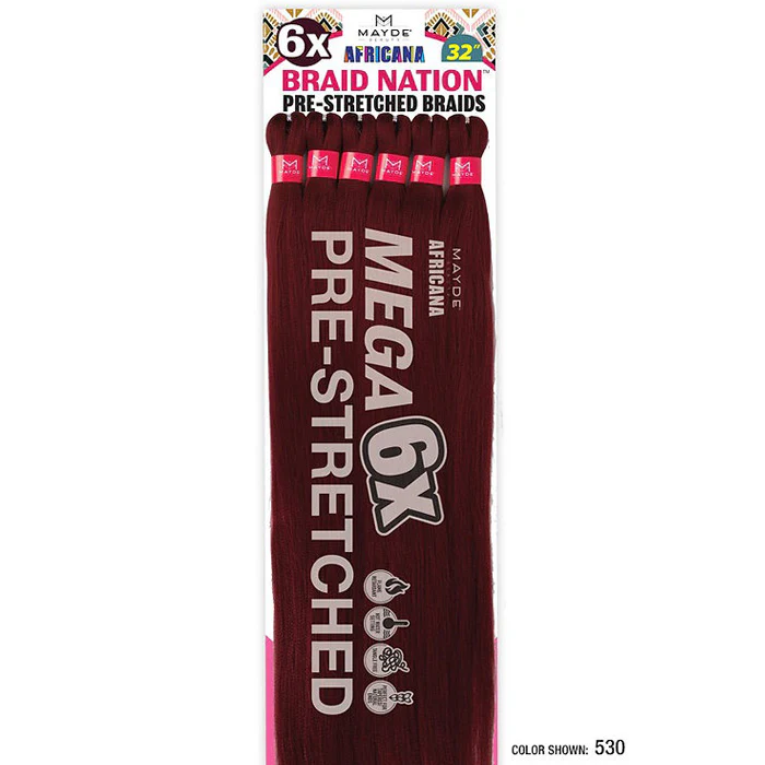 Mayde Beauty Africana Pre-Stretched Braid - 6X BRAID NATION 32" - Image 6