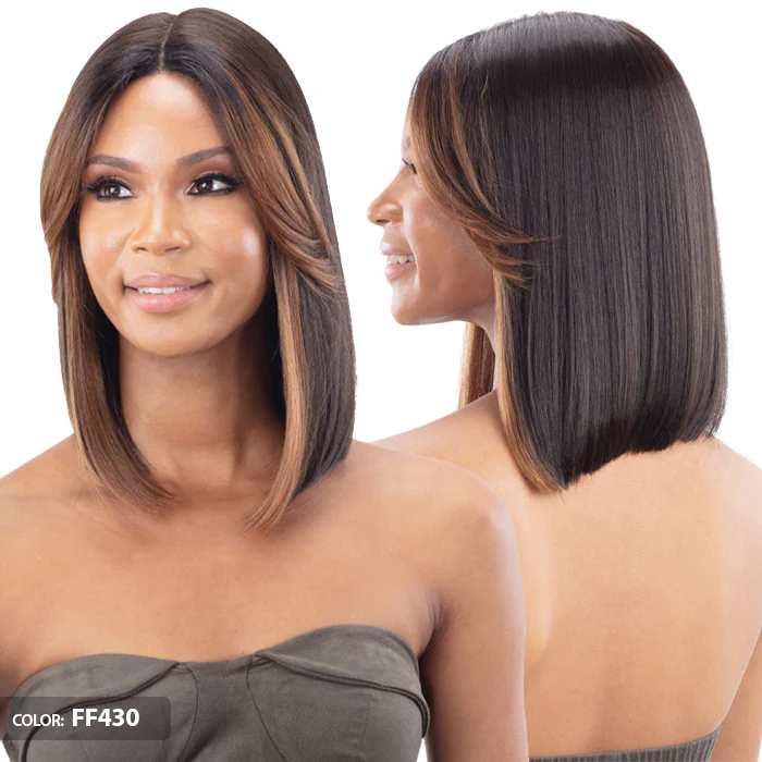 Mayde Beauty Axis Natural Feathered Bangs 5" Deep Part Lace Front Wig - JAYLA - Image 4