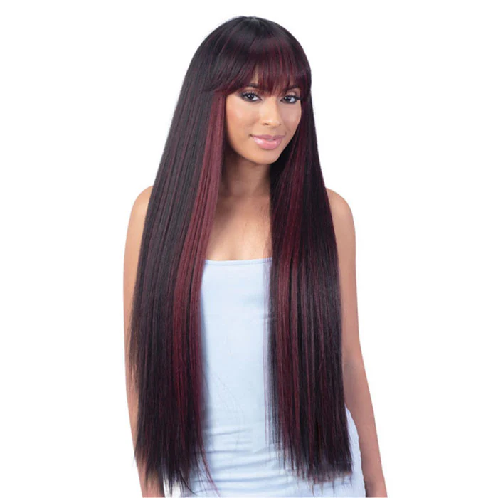 Mayde Beauty Candy Curtain Bang Synthetic Full Wig - ERIN - Image 3