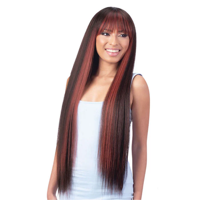 Mayde Beauty Candy Curtain Bang Synthetic Full Wig - ERIN - Image 4