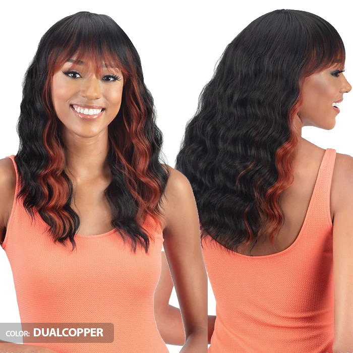 Mayde Beauty Mocha 100% Human Hair Blend Full Wig - HONEY - Image 4