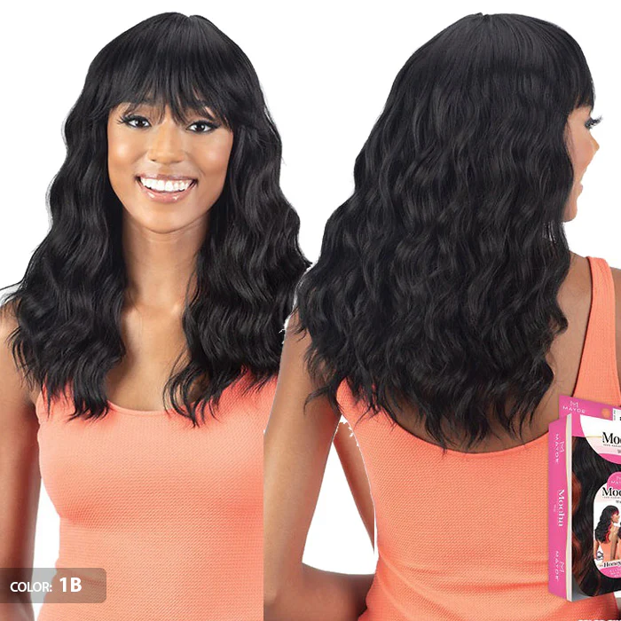 Mayde Beauty Mocha 100% Human Hair Blend Full Wig - HONEY - Image 5