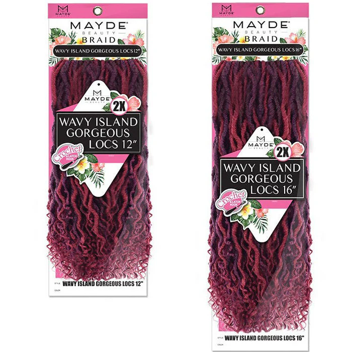 Mayde Beauty Pre-Looped Crochet Braid - 2X WAVY ISLAND GORGEOUS LOC (12"/16") - Image 5