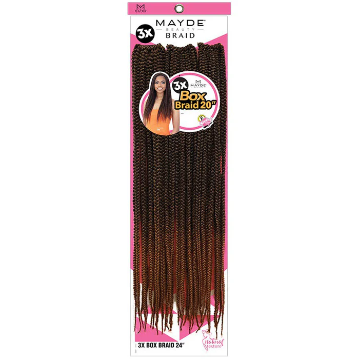 Mayde Beauty Pre-Looped Crochet Braids - BOX BRAID 14"/16"/18"20" 3X - Image 3
