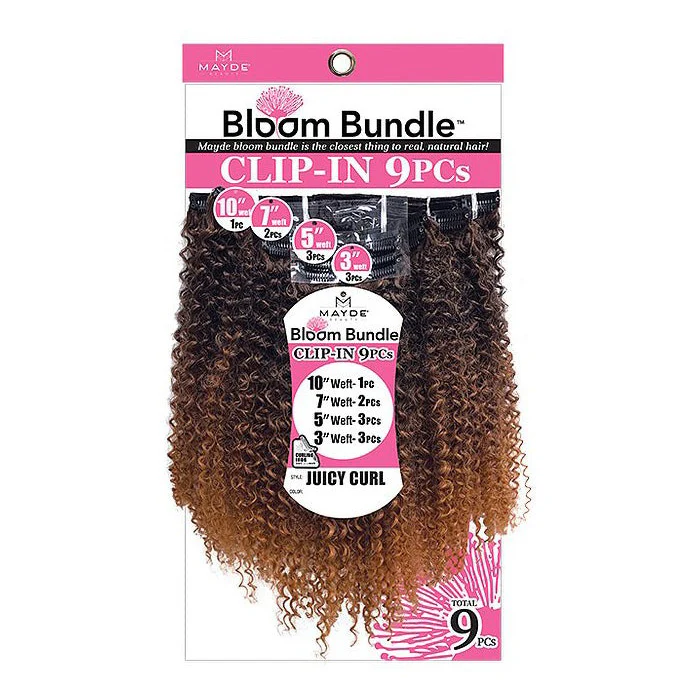 Mayde Beauty Synthetic Bloom Bundle CLIP-IN Weave - JUICY CURL 9PCS - Image 2