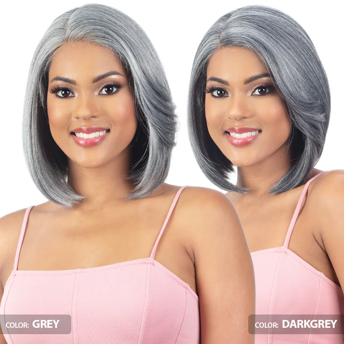 Mayde Mocha Glueless 100% Human Hair Blend 4.5" Deep Part HD Lace Front Wig - ICE - Image 6