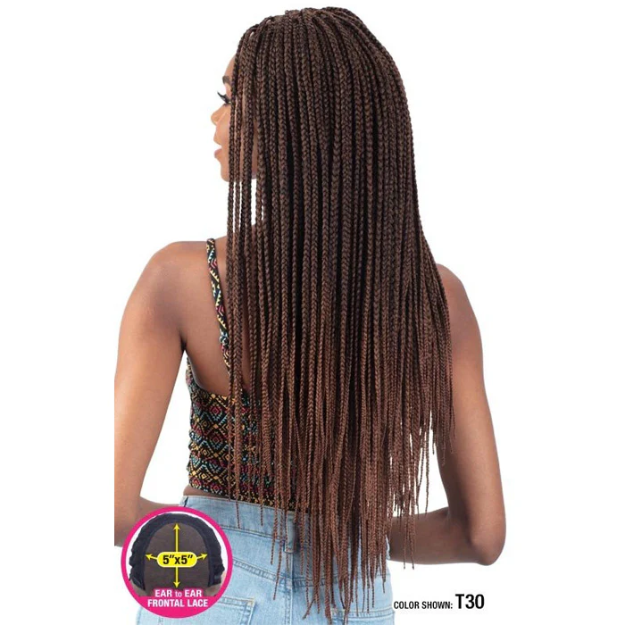 Model Model Braided HD 5x5 Lace Front Wig - PRE STRETCHED BOX BRAIDS - Image 6