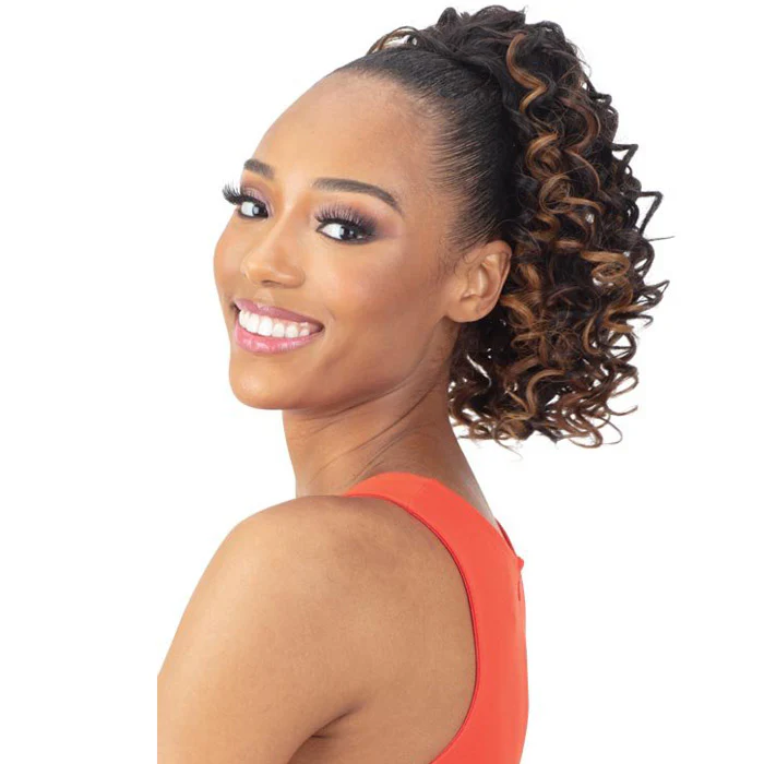 Model Model Gardenia Drawstring Ponytail - APPLE BLOSSOM - Image 2