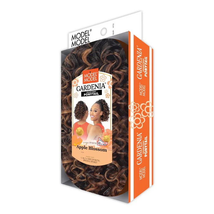 Model Model Gardenia Drawstring Ponytail - APPLE BLOSSOM - Image 3