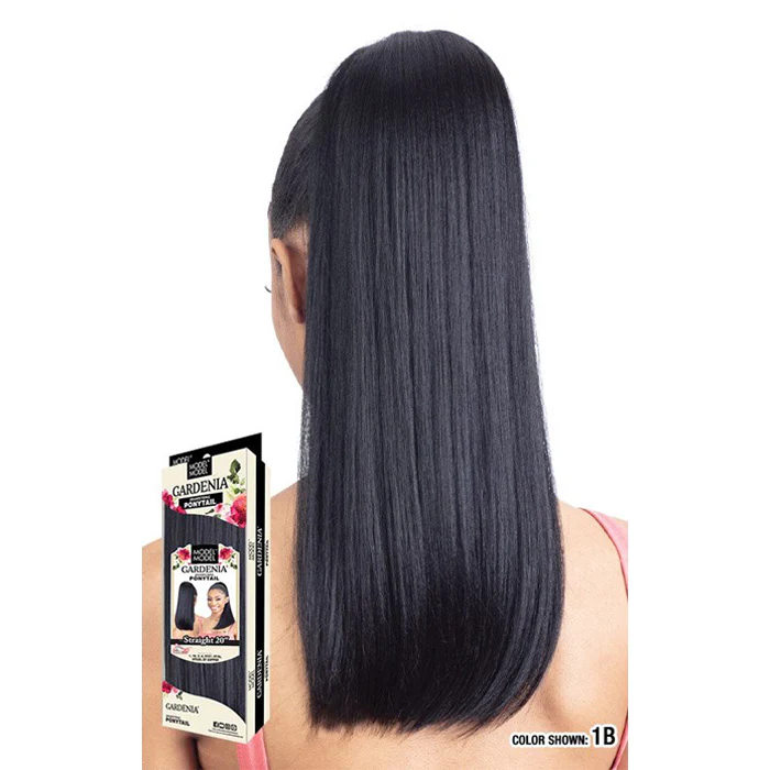 Model Model Gardenia Drawstring Ponytail - STRAIGHT 20" - Image 2