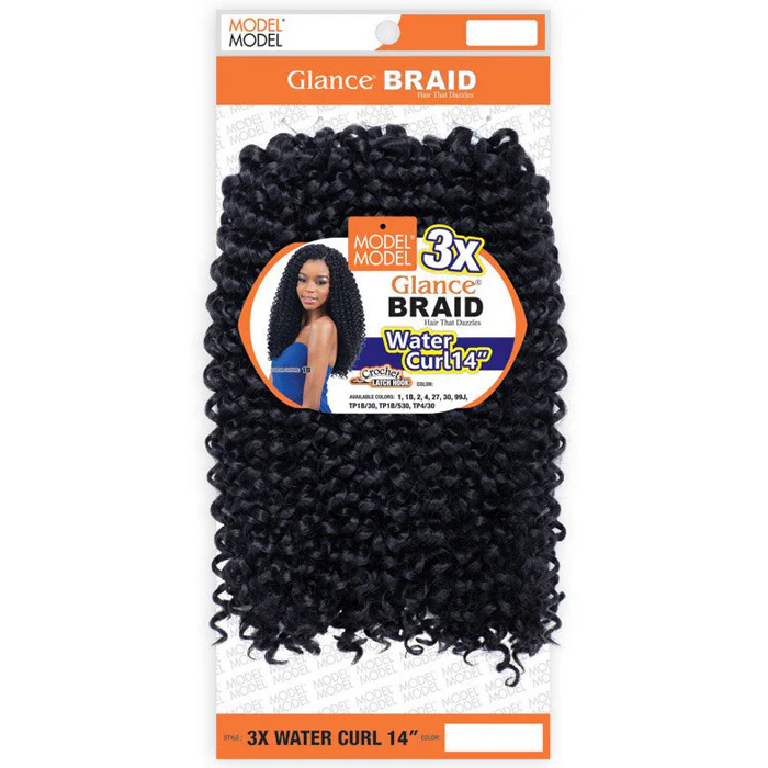 Model Model Glance Crochet Braid 3X WATER CURL 14 Inch - Image 3