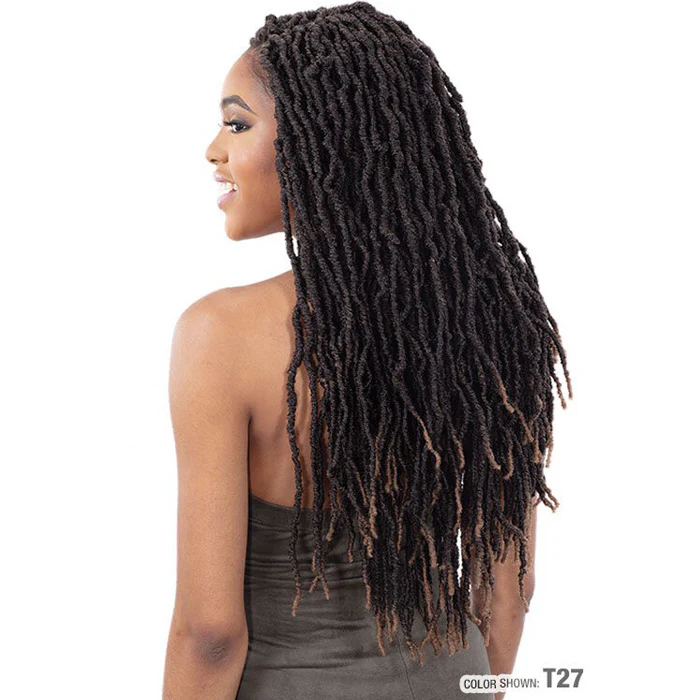 Model Model Glance Pre-Looped Crochet Braid - JAMAICAN LOC 20" 3X - Image 2