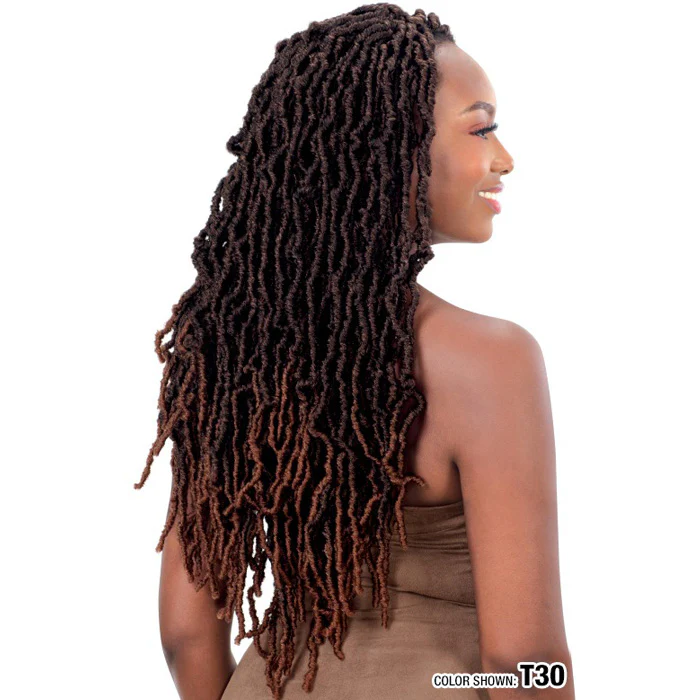 Model Model Glance Pre-Looped Crochet Braids - 3X TRINI LOC 18" - Image 2