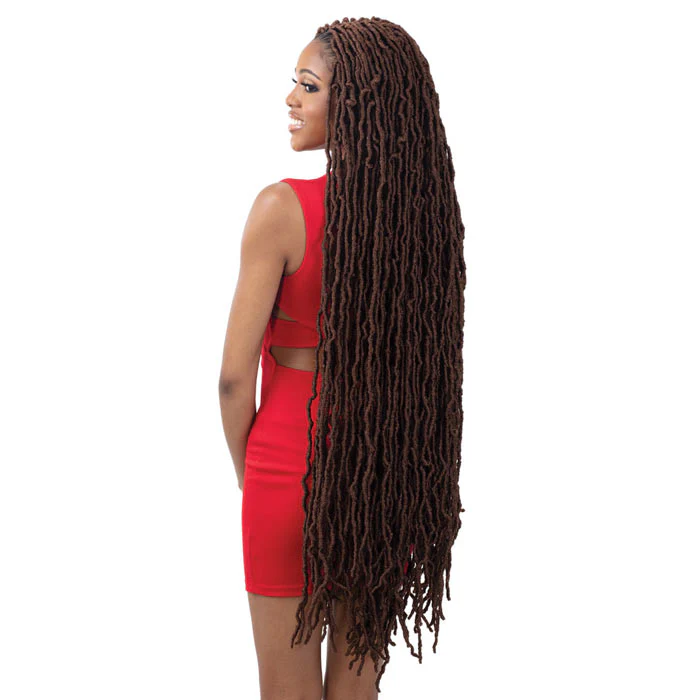 Model Model Glance Pre-Looped Crochet Braids - JAMAICAN LOC 36" 3X - Image 2