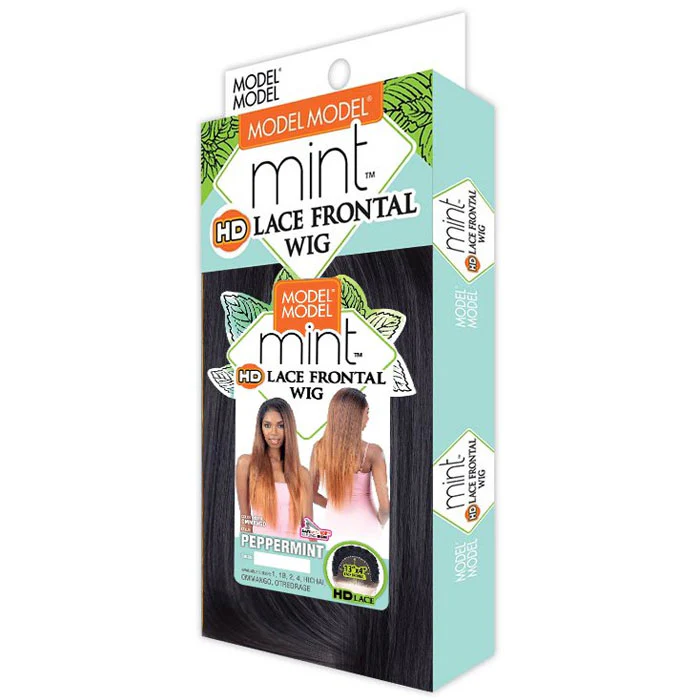 Model Model Mint 13x4 HD Lace Front Wig - PEPPERMINT - Image 6