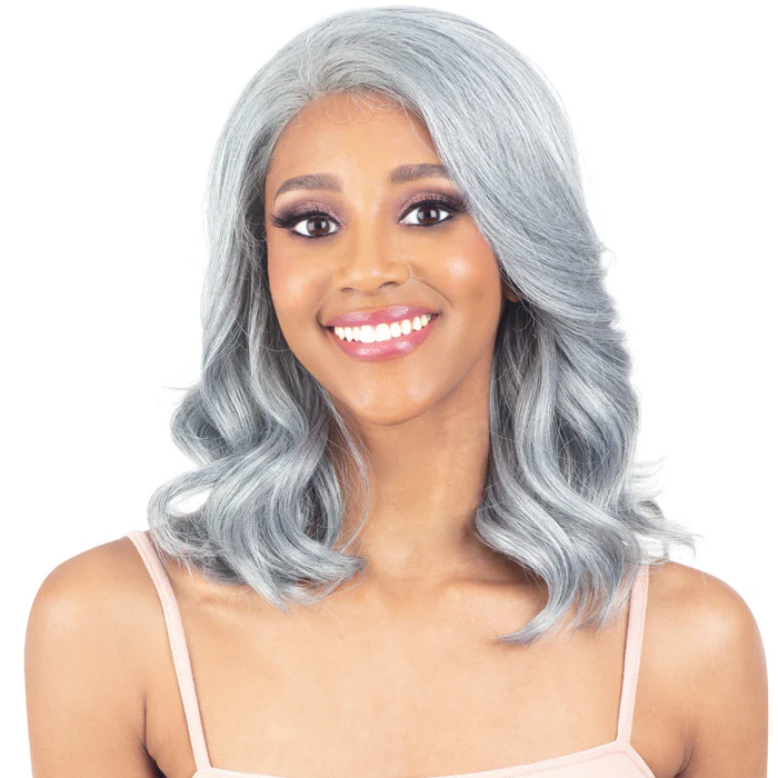 Model Model Miss Divine Glueless Human Hair Blend HD Lace Front Wig - GIA - Ear to Ear Lace - Image 5