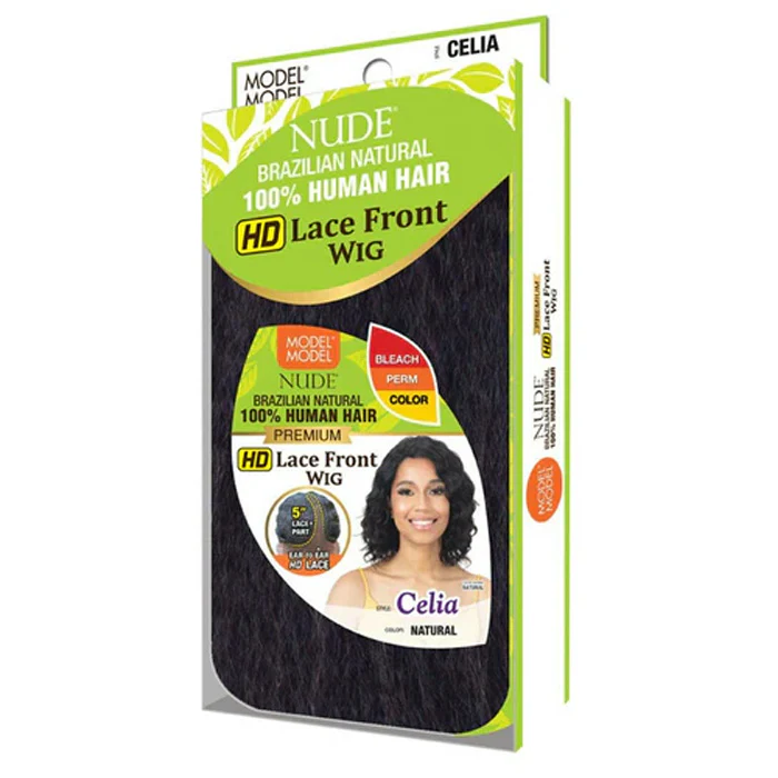 Model Model Nude Brazilian Natural 100% Human Hair HD 5" Lace Front Wig- CELIA - Image 6