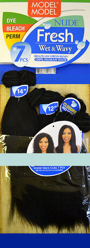 Model Model Nude Fresh 100% Brazilian Virgin Remy DEEP WAVE CURL 7 Pcs - Image 3