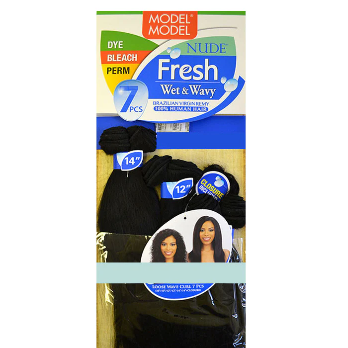 Model Model Nude Fresh Wet & Wavy 100% Human Hair Brazilian Virgin Remy Weave - DEEP WAVE 7 Pcs - Image 3