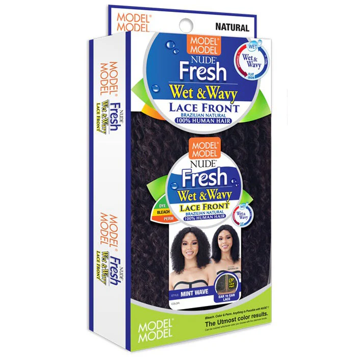 Model Model Nude Fresh Brazilian Human Hair Lace Front Wig Wet & Wavy MINT WAVE - Image 3